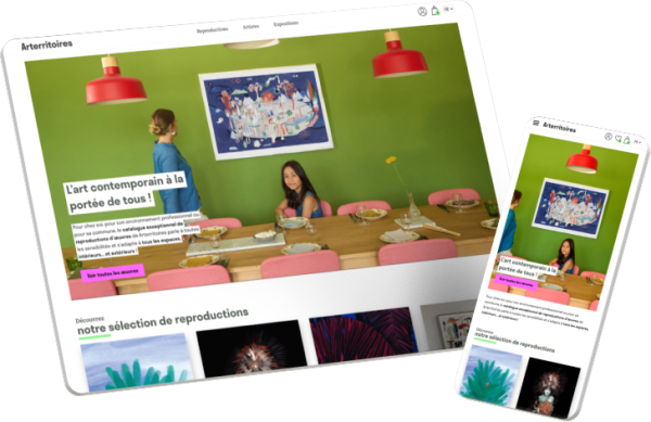 Boutique d'art contemporain avec <strong>Shopify</strong>