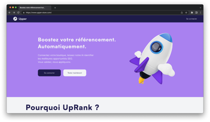 Upper - Application Shopify SEO